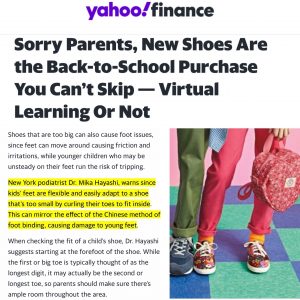 “Back-to-School Tips” from Dr Hayashi were shared in the yahoo! finance
